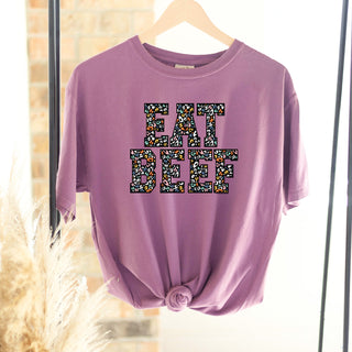 Colorful Cheetah Eat Beef ComfortWash/ComfortColor T-Shirt (S-4XL) - Multiple Colors!